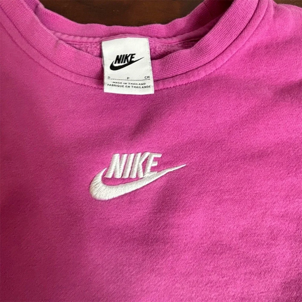 Nike Sportswear Club Fleece Girls Sweatshirt Pink Crew Neck Pullover S